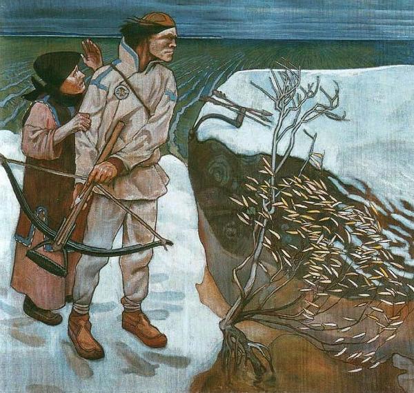Akseli Gallen-Kallela Joukahainen's revenge oil painting image